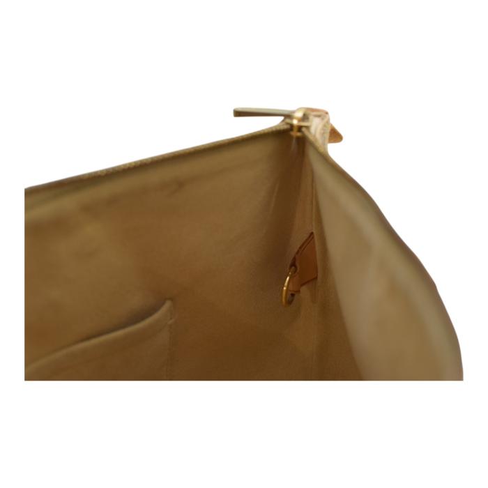 LOUIS VUITTON Damier Azur Canvas Saleya PM Tote Vintage Bag Vachetta leather