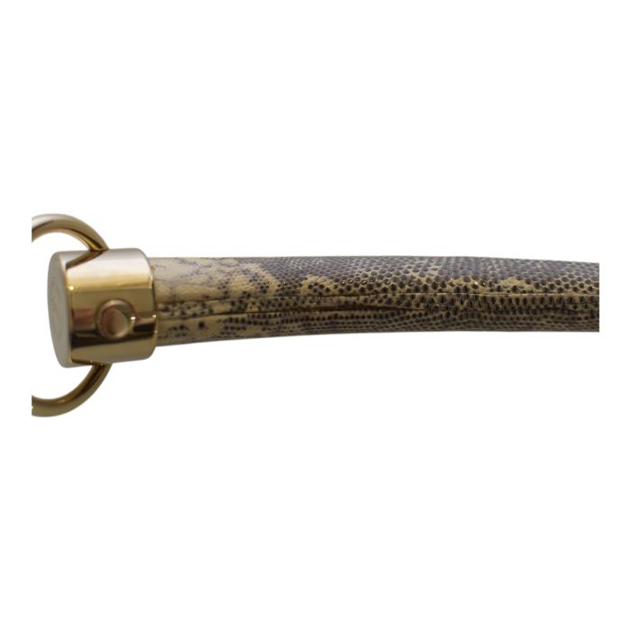 Yves Saint Laurent YSL Vintage Mombasa Horn Lizard Skin Belt in off white 95/38