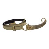 Yves Saint Laurent YSL Vintage Mombasa Horn Lizard Skin Belt in off white 95/38