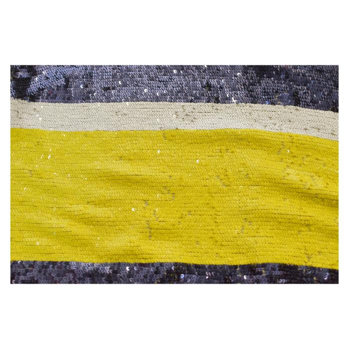 P.A.R.O.S.H. Parosh Blue Yellow Sequined Silk Top Sleeveless Tank Blouse size M