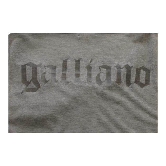 Galliano Gray Long Sleeve Viscose T- Shirt top w. Buttons size L