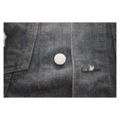 Helmut Lang Black Denim Classic Collared Button Jacket size 44, M