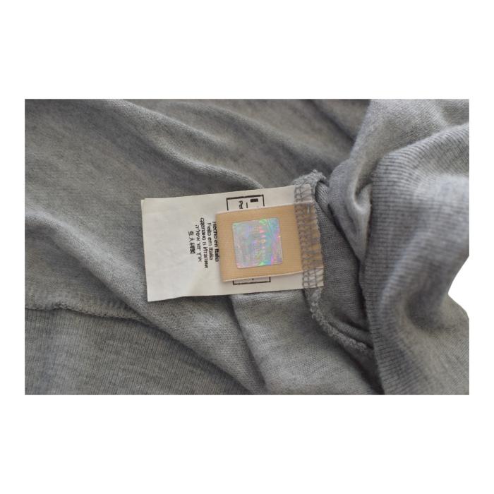 Galliano Gray Long Sleeve Viscose T- Shirt top w. Buttons size L