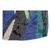 Nenette Sequined Black Blue Turquoise Viscose Sleeveless Tank Mini Dress size 42