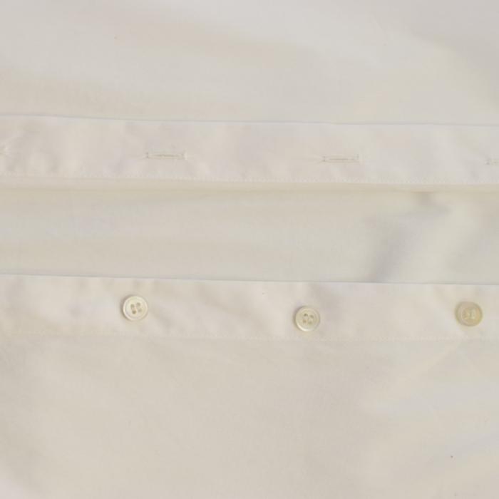 Issey Miyake White Cotton Pleats Button Down Shirt Long Top Size 3