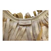 Yves Saint Laurent Rive Gauche Gold Leather Fringe Hobo Boheme Shoulder Bag