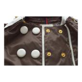 MONCLER Esterel Brown & White Giubbotto light raincoat jacket with hood size 3