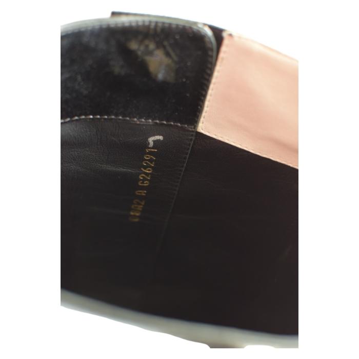 Chanel Black & White Monochrome Lambskin And Patent Leather Knee Boots Size 39.5 or 9.5 US