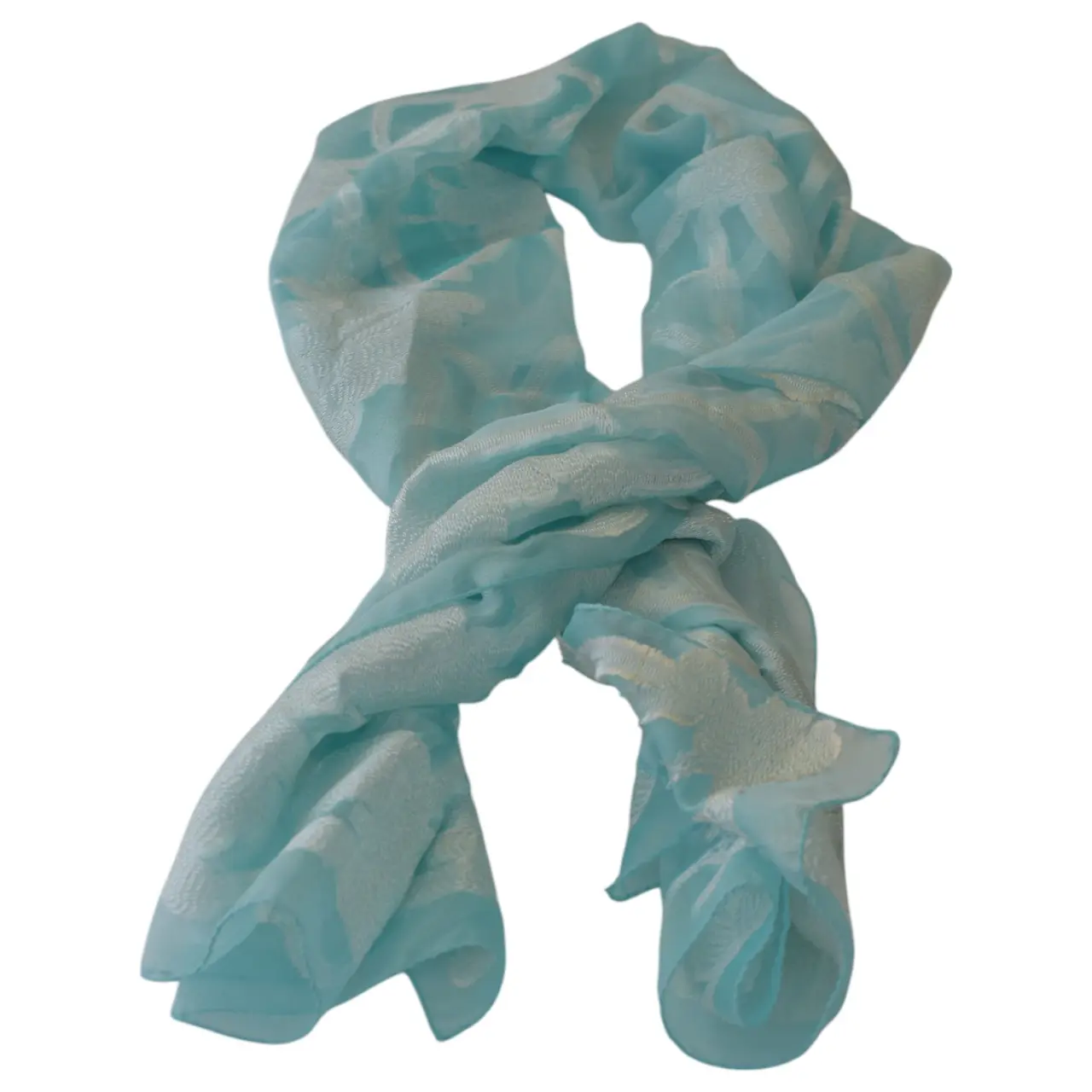 Blue Viscose Armani Collezioni Scarf