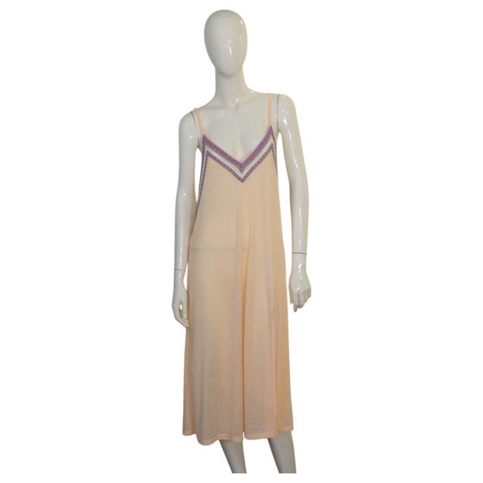 Pitusa Orange Leopard Print Sheer Summer Holiday Beach Midi Dress
