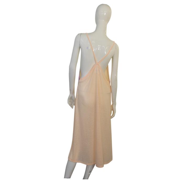 Pitusa Orange Leopard Print Sheer Summer Holiday Beach Midi Dress