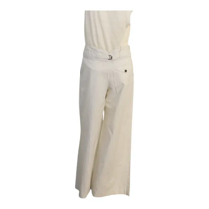 パンツ PAUL SMITH Women Straight Pants W1R 328T M01427 04 White Paul Smith Womens Off-White Raw Hem Straight Leg Jean