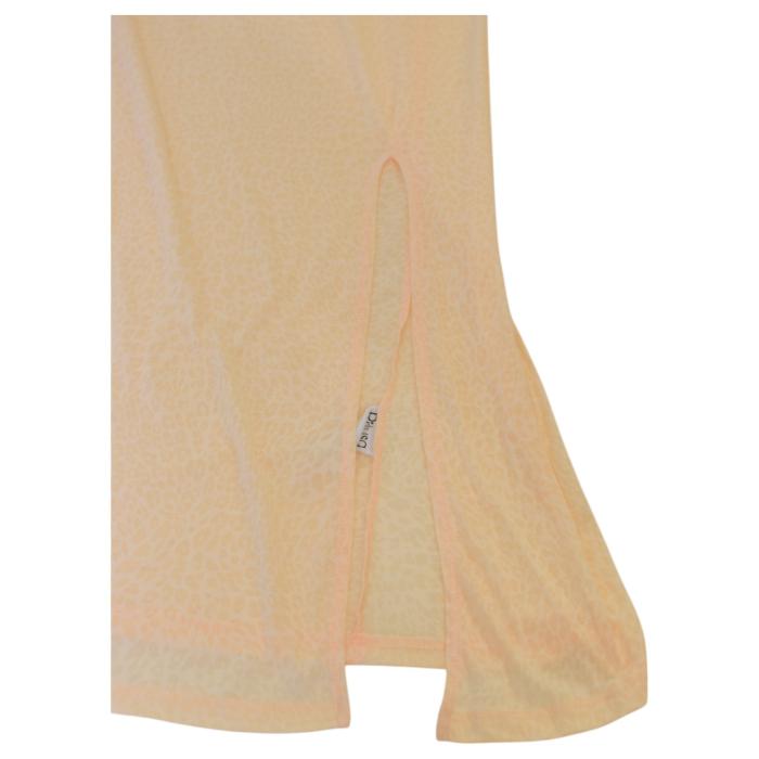 Pitusa Orange Leopard Print Sheer Summer Holiday Beach Midi Dress