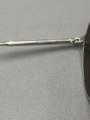THOM BROWNE TB015 LTD-SLV 62 pilot-frame aviator Silver Metal sunglasses dark grey mirror