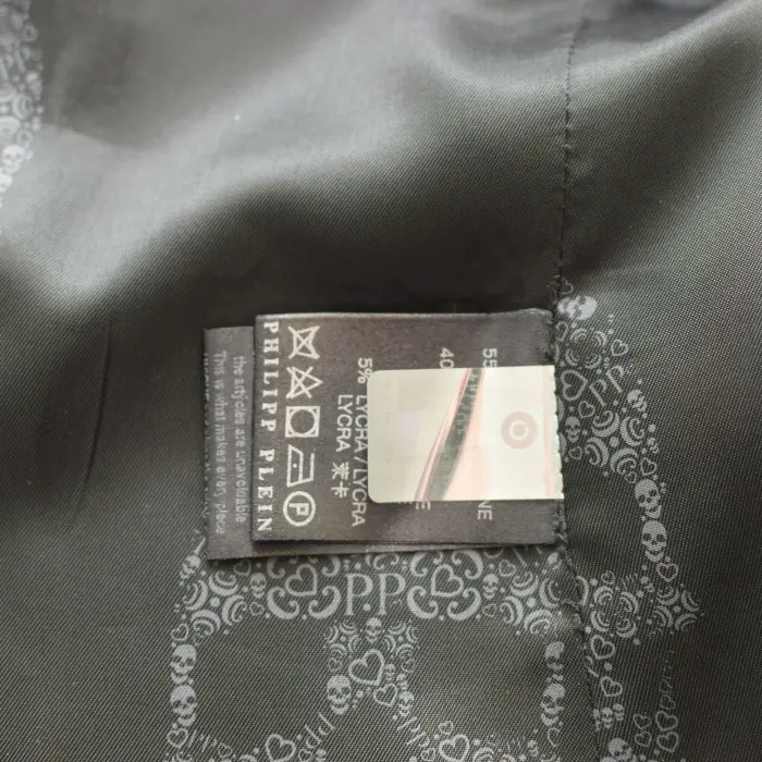 Philipp Plein Couture Black Tailored Blazer Crystal Embellished