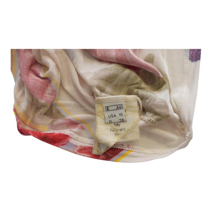 Class Roberto Cavalli Floral Cap Sleeve Print Top – Size IT 44 (US 10 / FR 38)