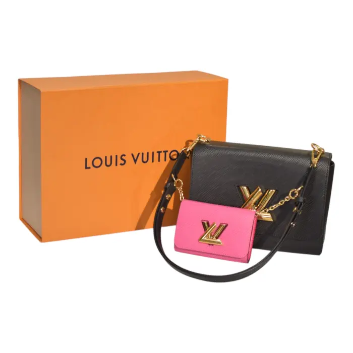Louis Vuitton LV Epi Twist MM bag Black Fuchsia mini pochette