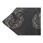 Peachoo + Krejberg Black Embellished Long Scarf – Floral Beadwork Design – New with Tags