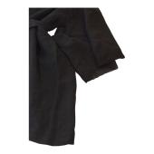 Maurizio Black Linen Kimono Jacket with Waist Tie – Sheer Shoulder Detail – OS