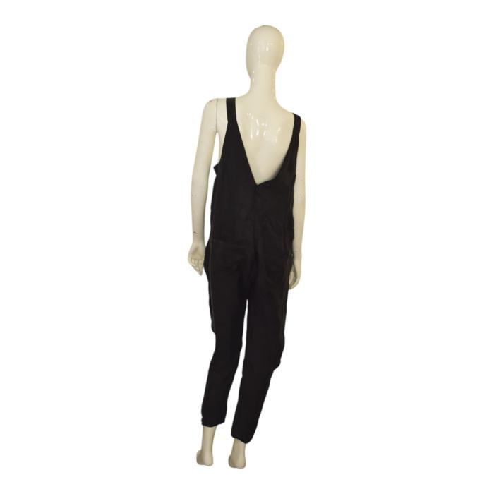 One Teaspoon Black Relaxed Fit Overalls Jumpsuit Sleeveless V back – Size XS