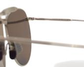 THOM BROWNE TB015 LTD-SLV 62 pilot-frame aviator Silver Metal sunglasses dark grey mirror