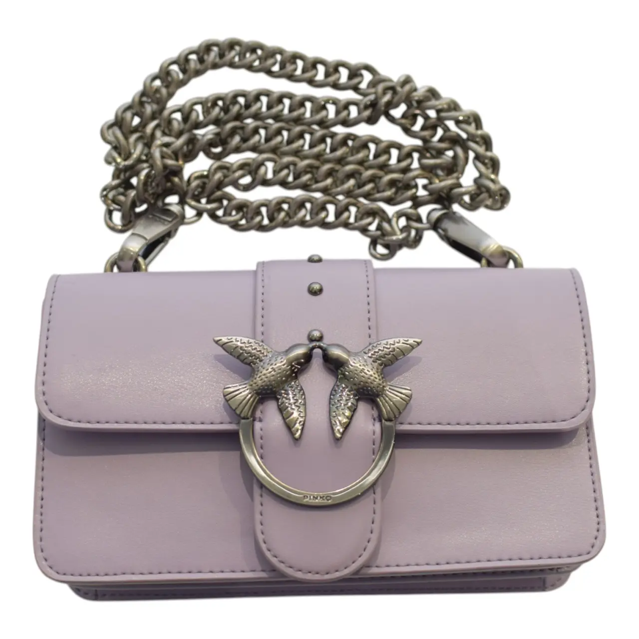 Purple Suede Pinko Shoulder Bag