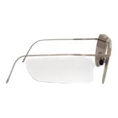 THOM BROWNE TB015 LTD-SLV 62 pilot-frame aviator Silver Metal sunglasses dark grey mirror