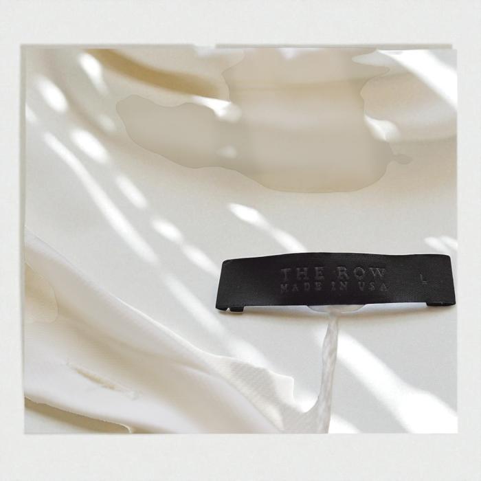 The Row CARLTON Porcelain White Sheer Viscose Oversized Blouse – Size L