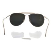 THOM BROWNE TB015 LTD-SLV 62 pilot-frame aviator Silver Metal sunglasses dark grey mirror