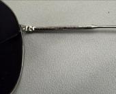 THOM BROWNE TB015 LTD-SLV 62 pilot-frame aviator Silver Metal sunglasses dark grey mirror