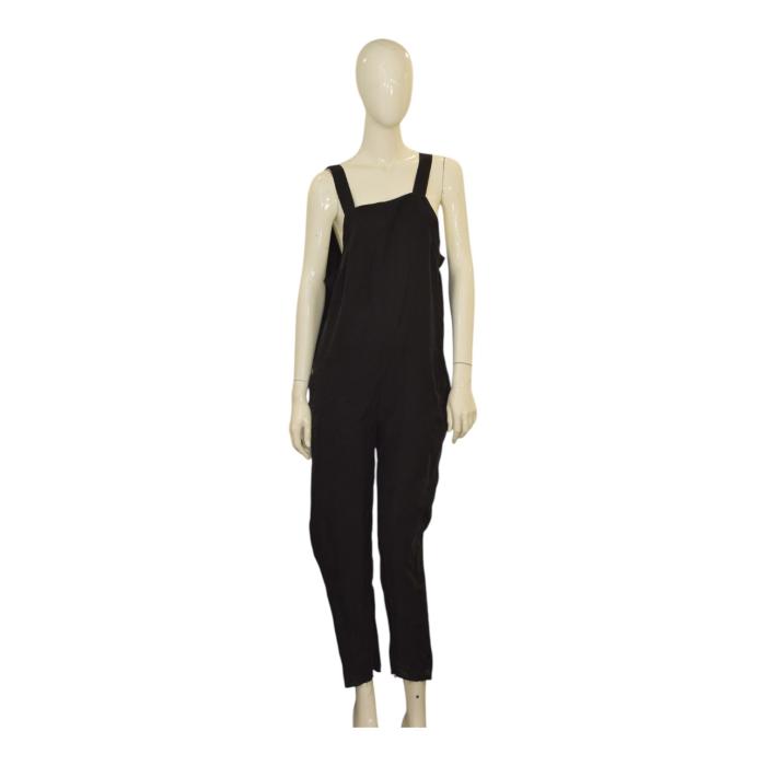 One Teaspoon Black Relaxed Fit Overalls Jumpsuit Sleeveless V back – Size XS