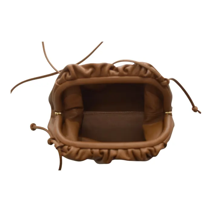 Bottega Veneta Camel Brown Lambskin The Mini Pouch crossbody bag