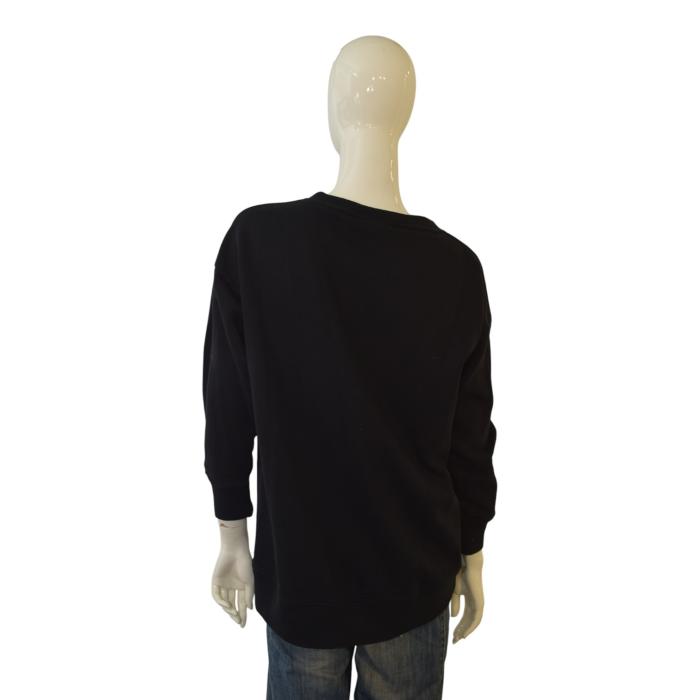 Courrèges Black Logo Sweatshirt Size 1 – Oversized Fit – Iconic AC Graphic