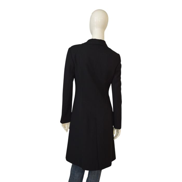 Dolce & Gabbana D&G Black Wool Blend Tailored Long Coat – Women’s Size 42