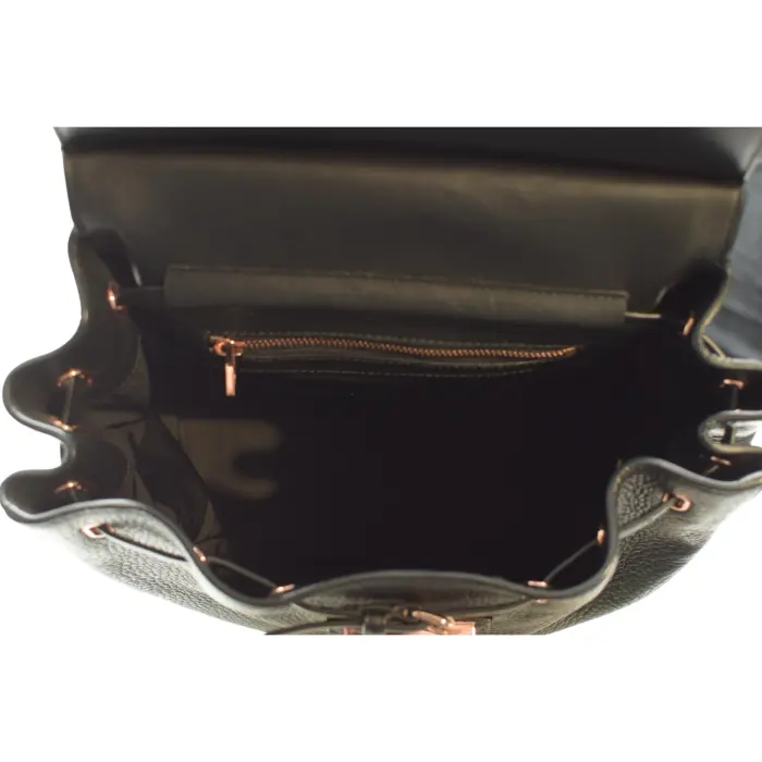 Alexander Wang Prisma Skeletal Black Pebbled Leather Backpack Rose Gold Hardware - Swap Shop Alexander Wang Prisma Skeletal Black Pebbled Leather Backpack Rose Gold Hardware - Swap Shop