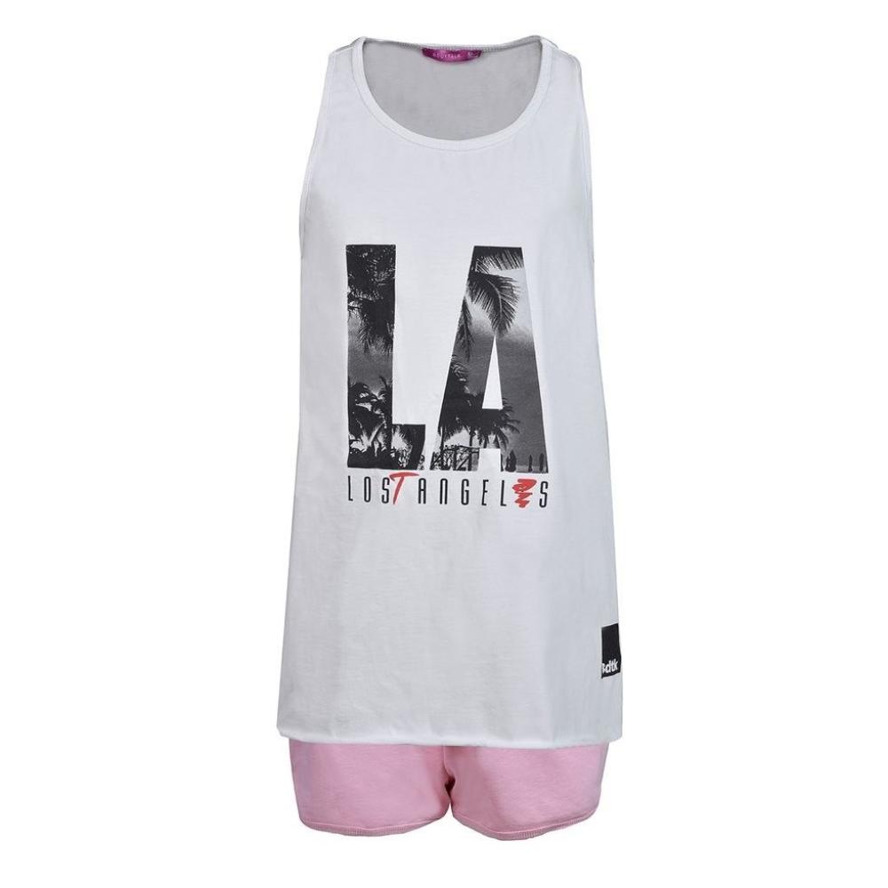 Παιδικό Σετ - BodyTalk Σετ με αμάνικο tank top και shorts για κορίτσια - 1191-704199-00200