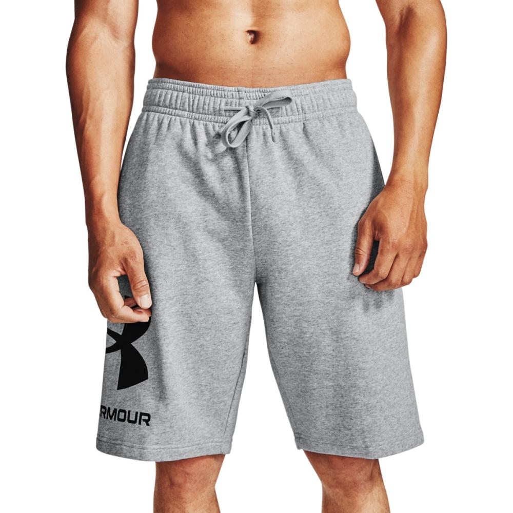 Under Armour Mens Rival Fleece Big Logo Shorts - 1357118-011