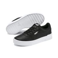 Puma Carina Leather Womens Trainers Μαύρο - 370325-01