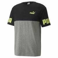 Puma Power Colourblocked Mens Tee Ανδρικό T-shirt Γκρι - 847389-03