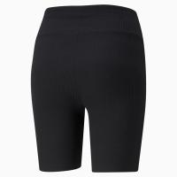 PUMA Classics Ribbed Womens Short Leggings Μαύρο - 533507-01