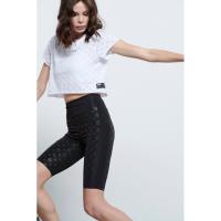 Bodytalk Γυναικείο ψηλόμεσο κολάν 2/4 "Οneworld" Μαύρο - 1221-907814-00100