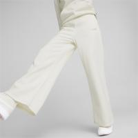 Puma ESS+ Embroidery Wide Pants Γυναικεία φόρμα παντελόνα εκρού - 670006-99