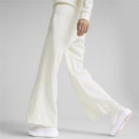 Puma ESS+ Embroidery Wide Pants Γυναικεία φόρμα παντελόνα εκρού - 670006-99