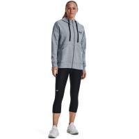 Under Armour Rival Fleece Fz Hoodie Γκρι Γυναικεία Ζακέτα με κουκούλα - 1356400-036
