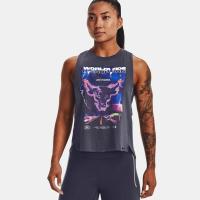 Under Armour Womens Project Rock Worldwide Tank Γυναικείο Αμάνικο T-shirt - 1373775-558