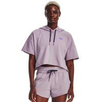 Under Armour Womens Project Rock Rival Terry Short Sleeve Hoodie Γυναικεία φούτερ με κουκούλα κοντομάνικη - 1376296-554