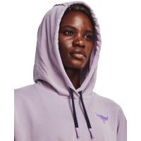 Under Armour Womens Project Rock Rival Terry Short Sleeve Hoodie Γυναικεία φούτερ με κουκούλα κοντομάνικη - 1376296-554