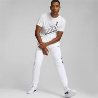 Puma ESS+ Tape Sweatpants FL Ανδρική φόρμα λευκή - 849042-02