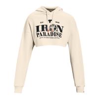 Under Armour Project Rock Hoodie Γυναικείο crop top φούτερ - 1373606-110
