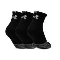 Under Armour Heatgear Quarter Αθλητικές Κάλτσες Μαύρες 3 Ζεύγη - 1353262-001